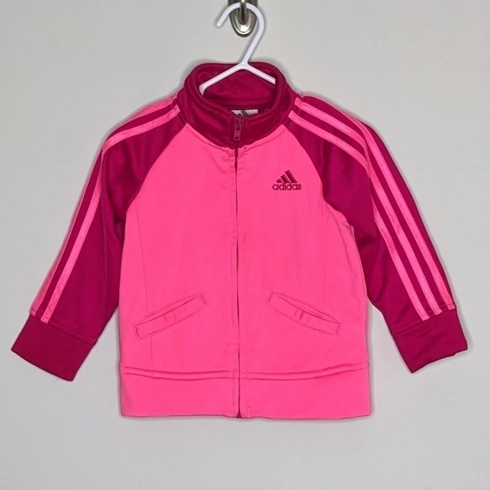 Adidas Pink Athletic Track Jacket 18m